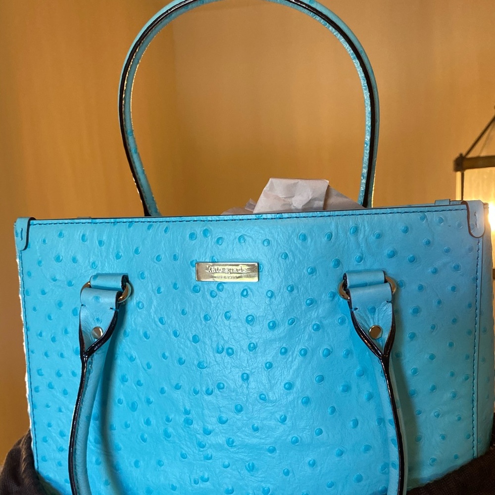 Kate Spade Turquoise Ostrich Purse